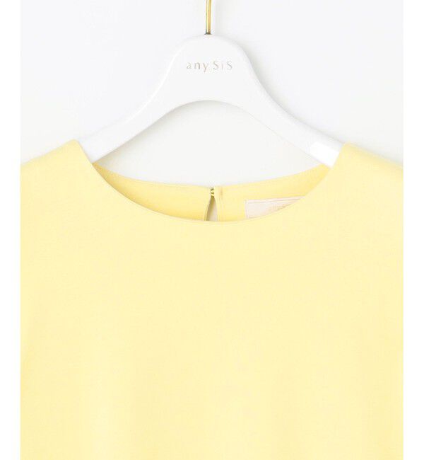 ANY SIS「【撥水・汗ジミ防止・UVケア・洗える】スーピマスムース 袖タック Tシャツ」|Tシャツ・カットソー|