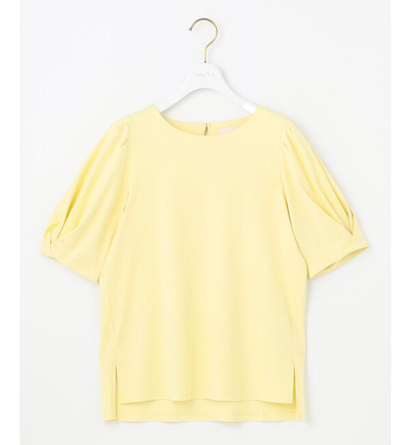 ANY SIS「【撥水・汗ジミ防止・UVケア・洗える】スーピマスムース 袖タック Tシャツ」|Tシャツ・カットソー|