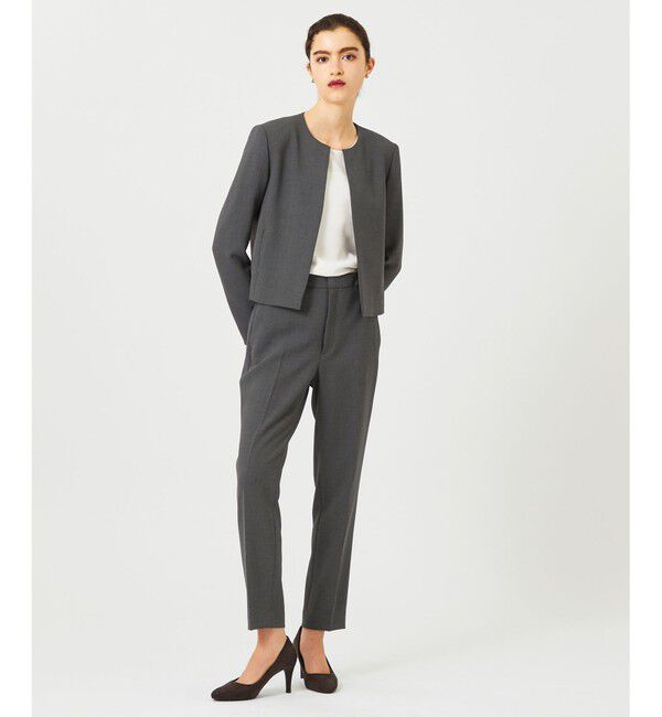 BEIGE,「【L-size】SOPHIA / ノーカラージャケット」|ノーカラージャケット|