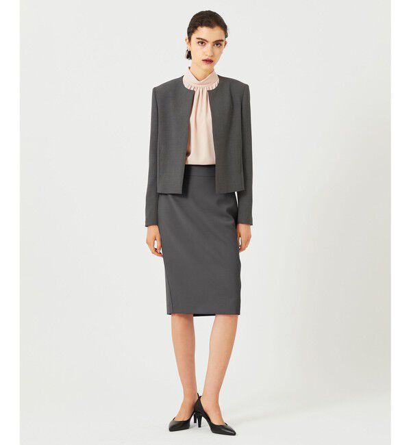 BEIGE,「【L-size】SOPHIA / ノーカラージャケット」|ノーカラージャケット|