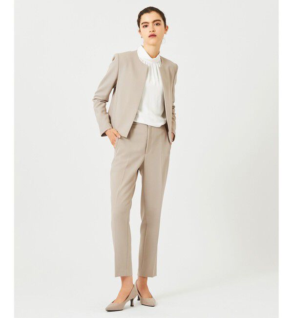 BEIGE,「【L-size】SOPHIA / ノーカラージャケット」|ノーカラージャケット|