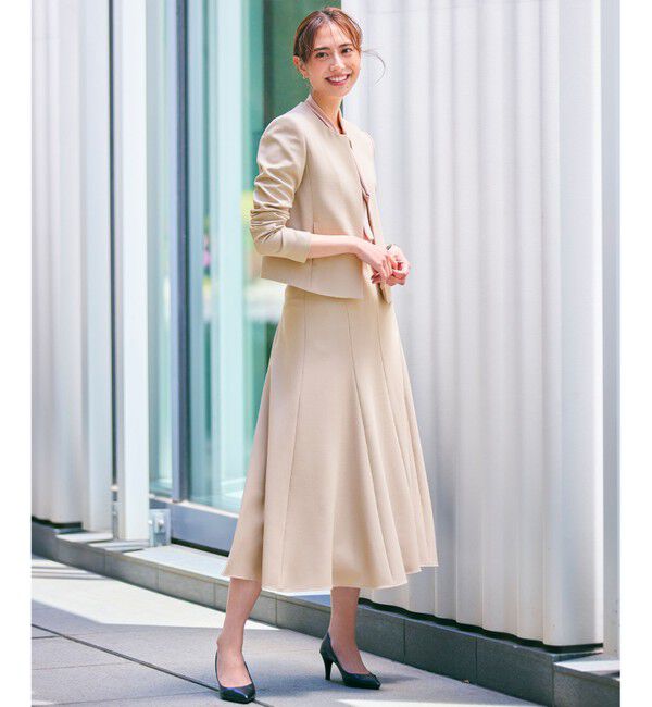 BEIGE,「【L-size】SOPHIA / ノーカラージャケット」|ノーカラージャケット|