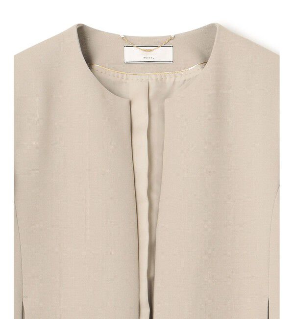 BEIGE,「【L-size】SOPHIA / ノーカラージャケット」|ノーカラージャケット|