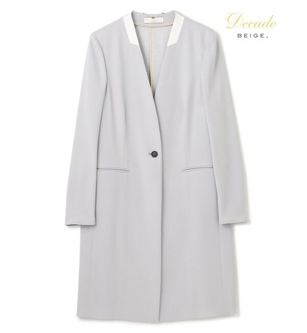 BEIGE,「【L-size】CINDY / ノーカラーロングジャケット」|ノーカラージャケット|