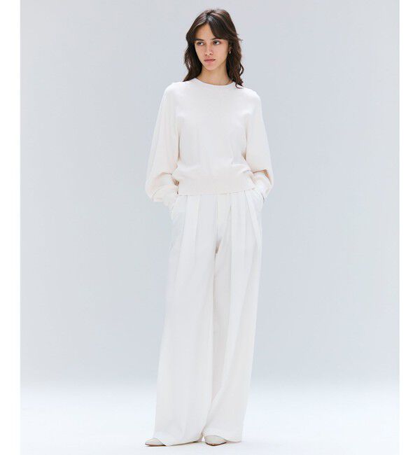 BEIGE,「【洗える】LAURA / ドライタッチバックジップニット」|ニット・セーター|