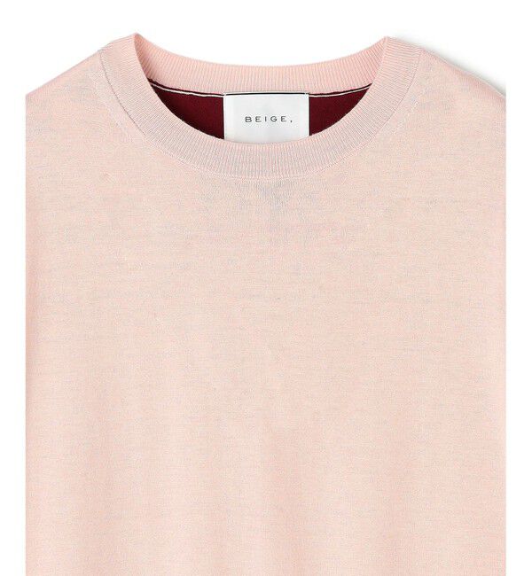 BEIGE,「CHLOR / ウールシルク配色クルーネックニット」|ニット・セーター|