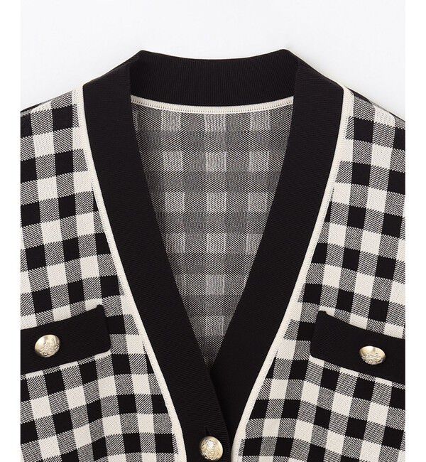Diagram「チェックVネックニットカーディガン」|カーディガン|