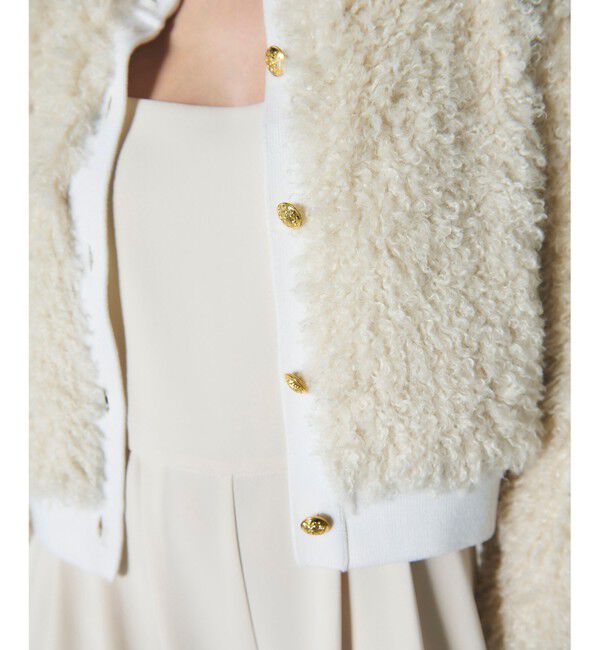 Diagram「フェイクファーニットカーディガン」|カーディガン|