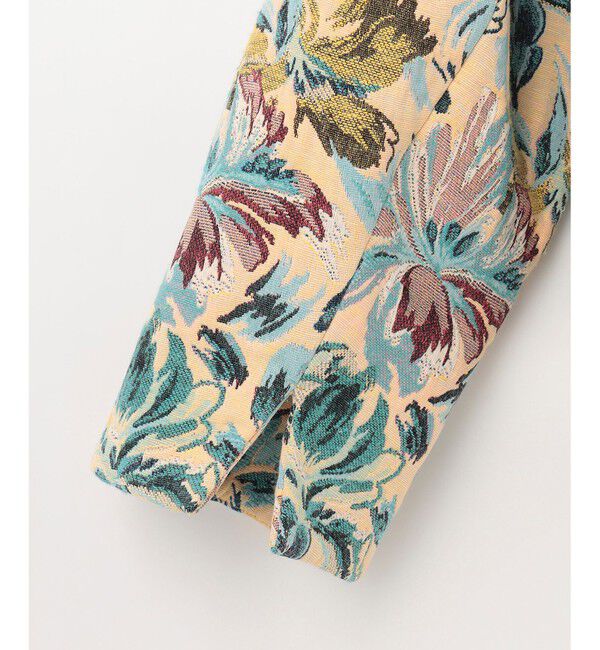 GRACE CONTINENTAL「フラワージャガードノーカラージャケット」|ノーカラージャケット|