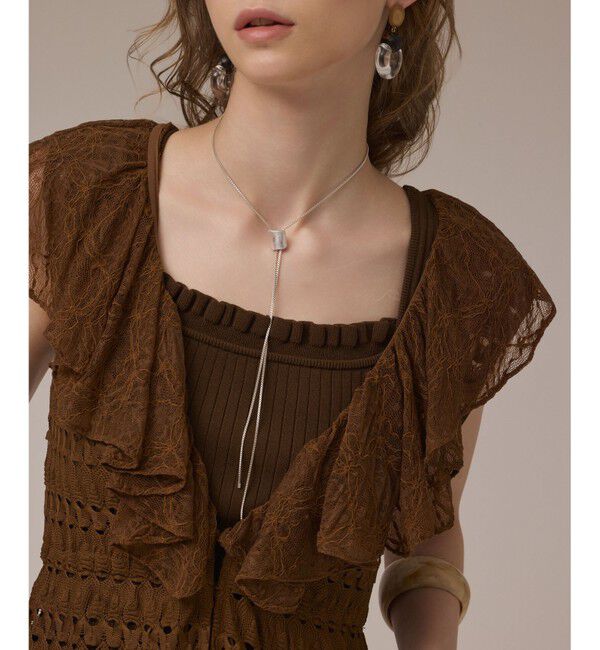 GRACE CONTINENTAL「レースロングカーディガン」|カーディガン|