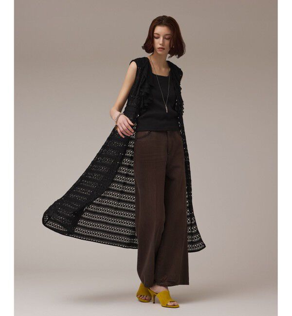 GRACE CONTINENTAL「レースロングカーディガン」|カーディガン|