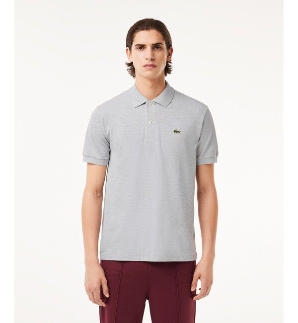LACOSTE「『L1264』定番半袖ポロシャツ（杢糸）」|ポロシャツ|グレー