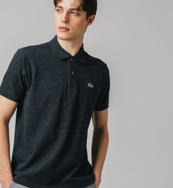 LACOSTE「『L1264』定番半袖ポロシャツ（杢糸）」|ポロシャツ|ブラックミックス