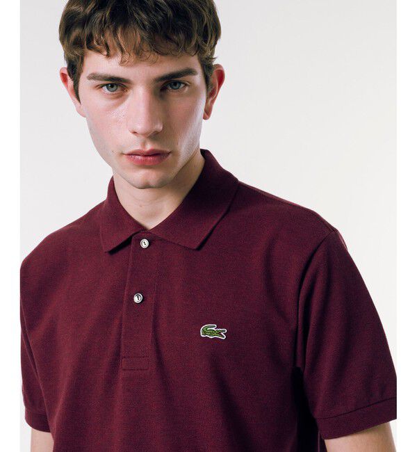 LACOSTE「『L1264』定番半袖ポロシャツ（杢糸）」|ポロシャツ|ボルドー