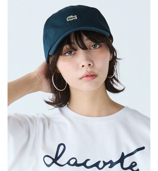LACOSTE「ワンポイントワニロゴキャップ」|キャップ・キャスケット|ネイビー