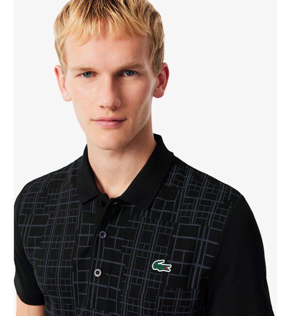 LACOSTE「『ノバク・ジョコビッチ』ラケットプリントウルトラドライポロシャツ」|ポロシャツ|