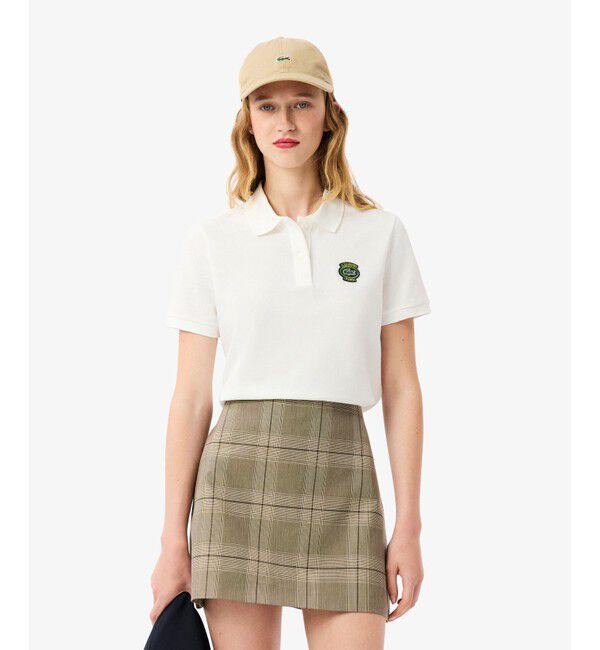 LACOSTE「【EC only】ラコステパリエンブレムワッペンレディースポロシャツ」|ポロシャツ|ホワイト
