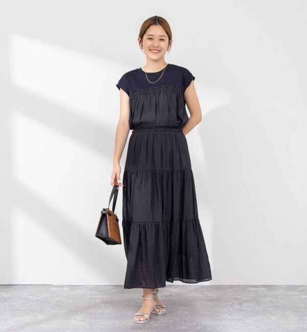 NOLLEY'S「ウォッシャブル割繊ティアードスカート」|スカート|