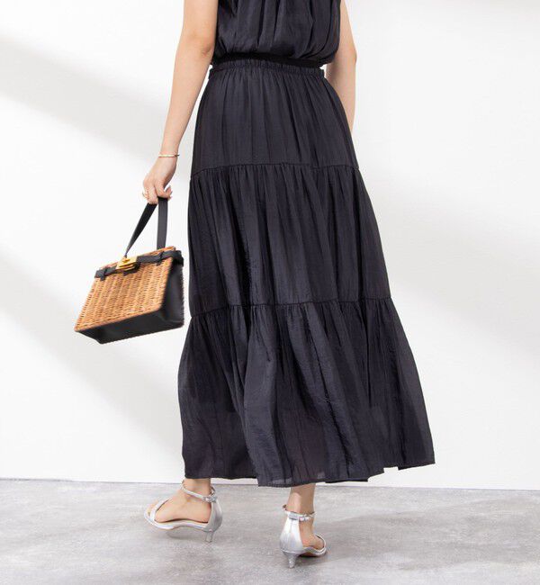 NOLLEY'S「ウォッシャブル割繊ティアードスカート」|スカート|