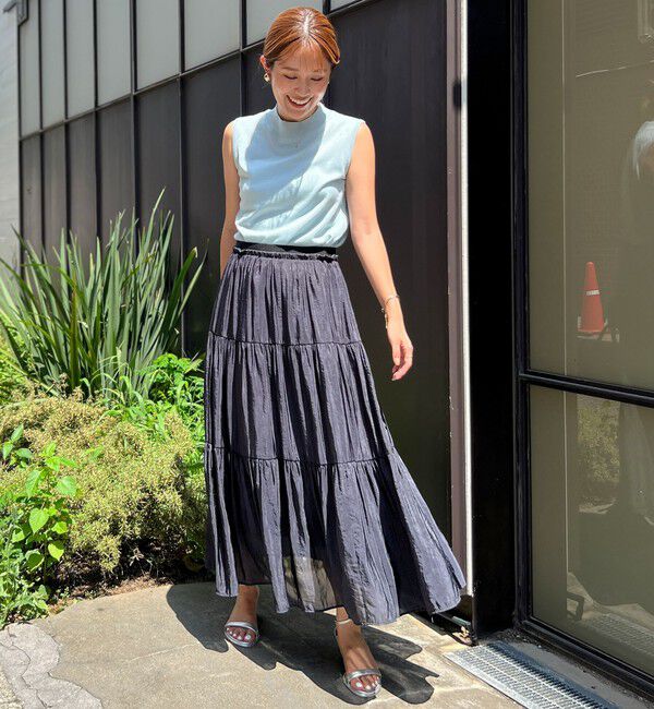 NOLLEY'S「ウォッシャブル割繊ティアードスカート」|スカート|