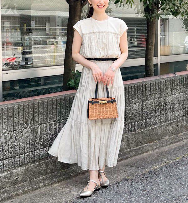 NOLLEY'S「ウォッシャブル割繊ティアードスカート」|スカート|