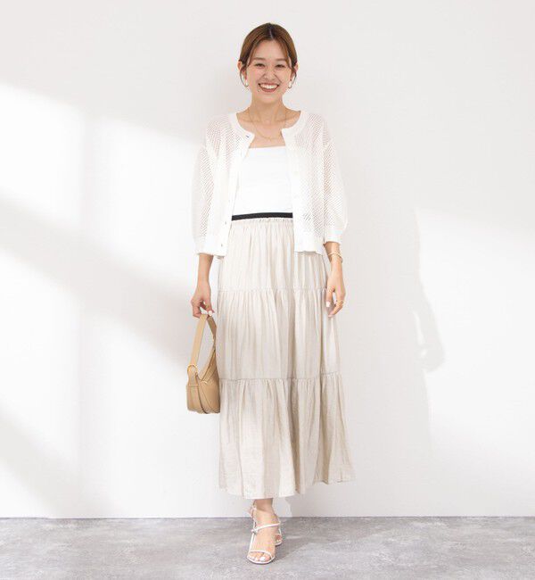 NOLLEY'S「ウォッシャブル割繊ティアードスカート」|スカート|