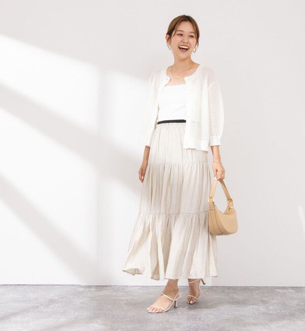 NOLLEY'S「ウォッシャブル割繊ティアードスカート」|スカート|