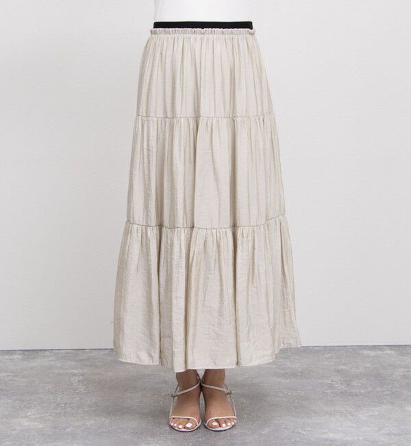 NOLLEY'S「ウォッシャブル割繊ティアードスカート」|スカート|