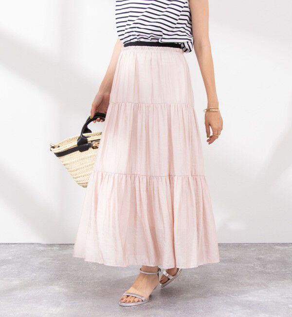 NOLLEY'S「ウォッシャブル割繊ティアードスカート」|スカート|