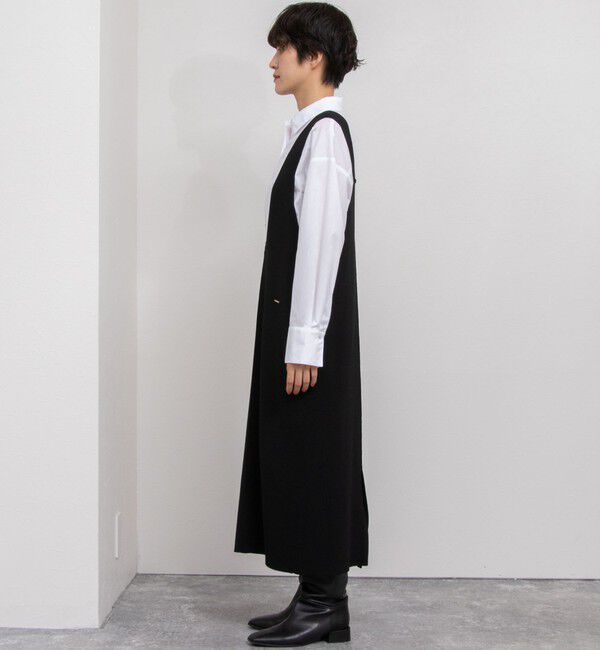 NOLLEY'S「《手洗い可能》Vネックミラノリブジャンパースカート」|ワンピース|