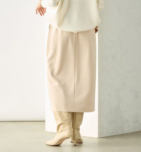 NOLLEY'S「ウォッシャブルダンボールスエードポケ付きタイトスカート」|タイト|