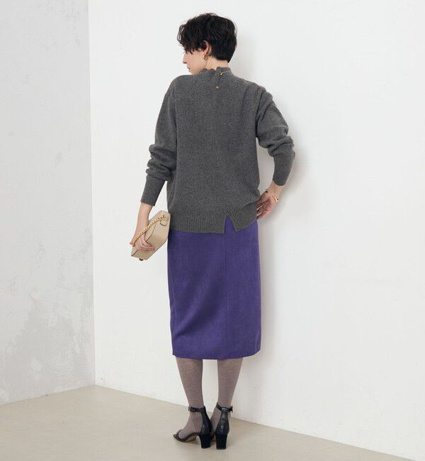 NOLLEY'S「ウォッシャブルダンボールスエードポケ付きタイトスカート」|タイト|