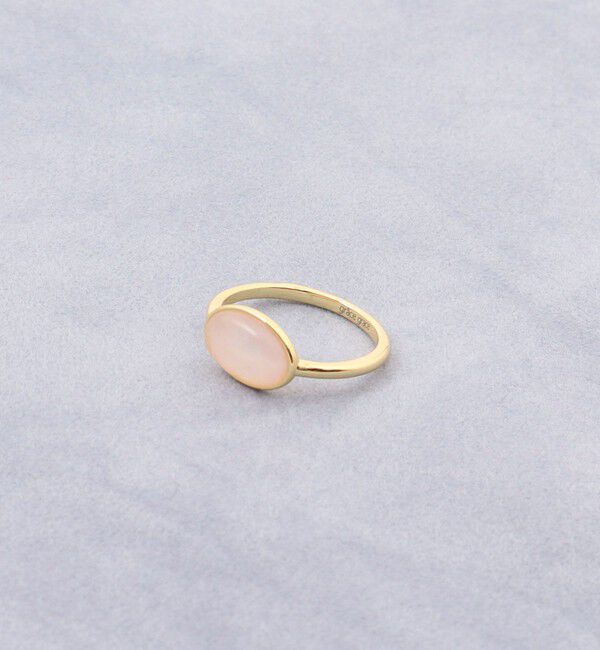 grace grace「【grace grace/グラスグラス】天然石オーバルリング」|リング|ベビーピンク