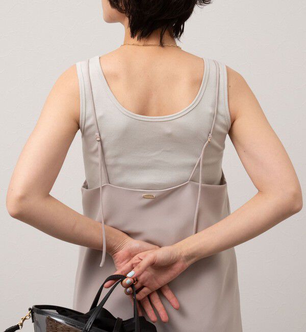 NOLLEY'S sophi「2WAYベアテレコタンクトップ」|タンクトップ|グレーベージュ
