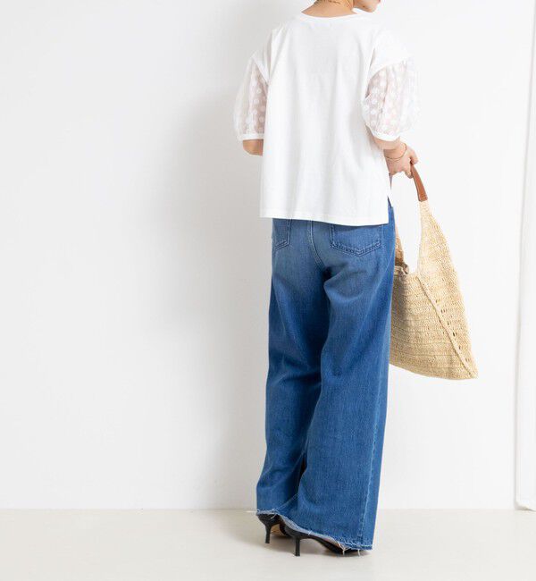 NOLLEY'S「ドットシアーパフスリーブカットソー」|Tシャツ・カットソー|