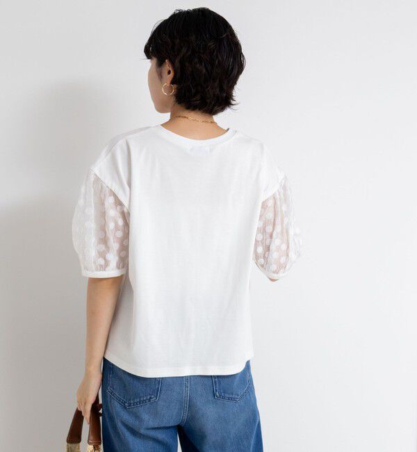 NOLLEY'S「ドットシアーパフスリーブカットソー」|Tシャツ・カットソー|