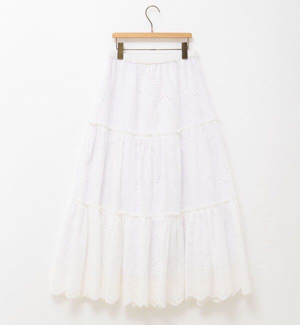 MAQWEL「【MAQWEL/マクウェル】《セットアップ対応》ウォッシャブルエンブロイダリーレーススカート」|スカート|