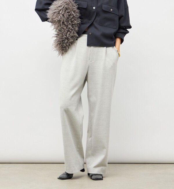 NOLLEY'S sophi「ウォッシャブル両面起毛ヘリンボーン/ストライプセミワイドパンツ」|その他|