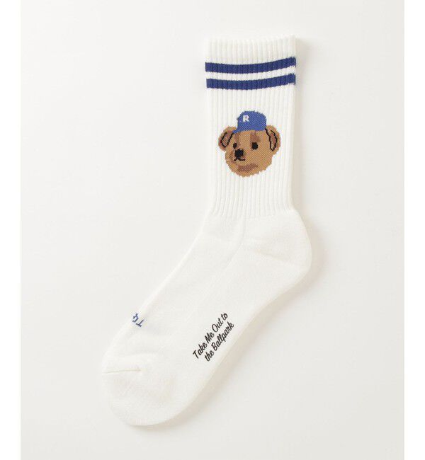 GLOSTER「【ROSTER SOX/ロスターソックス】TEAM BEAR ラインソックス 靴下 日本製」|ソックス|オフホワイト