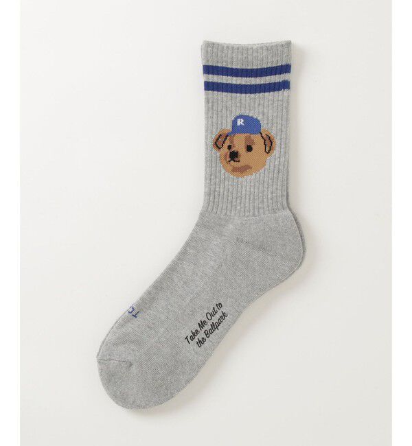 GLOSTER「【ROSTER SOX/ロスターソックス】TEAM BEAR ラインソックス 靴下 日本製」|ソックス|ミディアムグレー