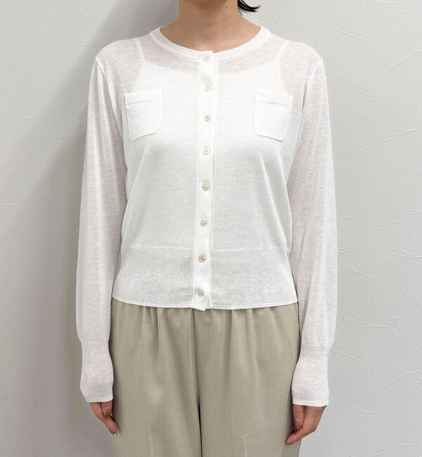 fredy emue「リネン混ポケ付きカーディガン」|カーディガン|