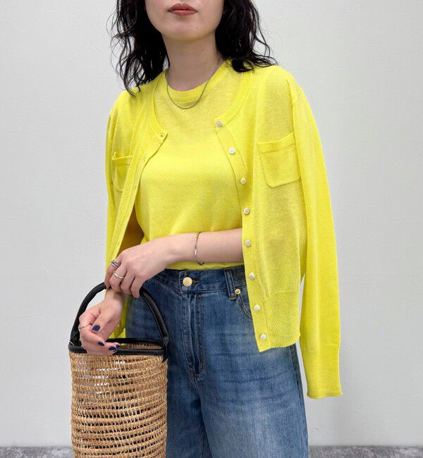 fredy emue「リネン混ポケ付きカーディガン」|カーディガン|