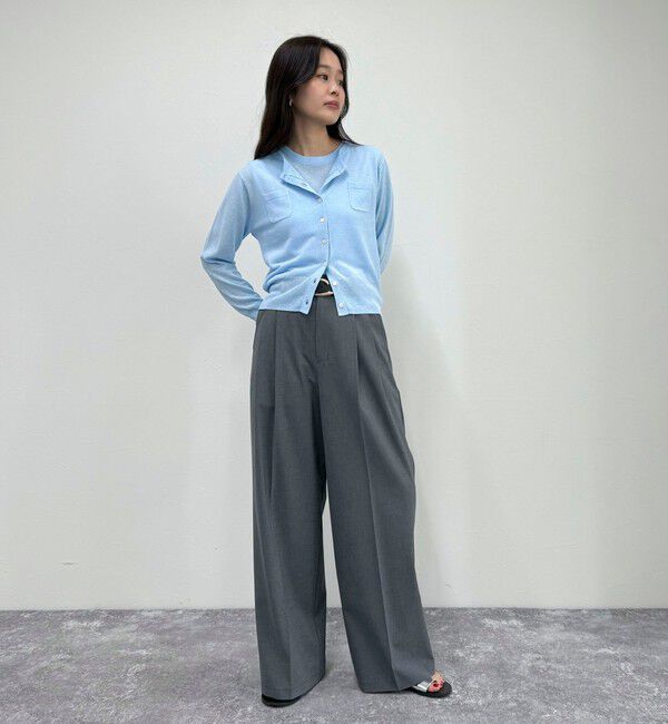 fredy emue「リネン混ポケ付きカーディガン」|カーディガン|