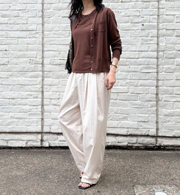 fredy emue「リネン混ポケ付きカーディガン」|カーディガン|