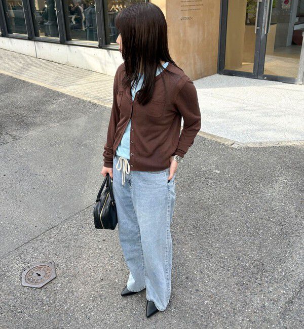 fredy emue「リネン混ポケ付きカーディガン」|カーディガン|