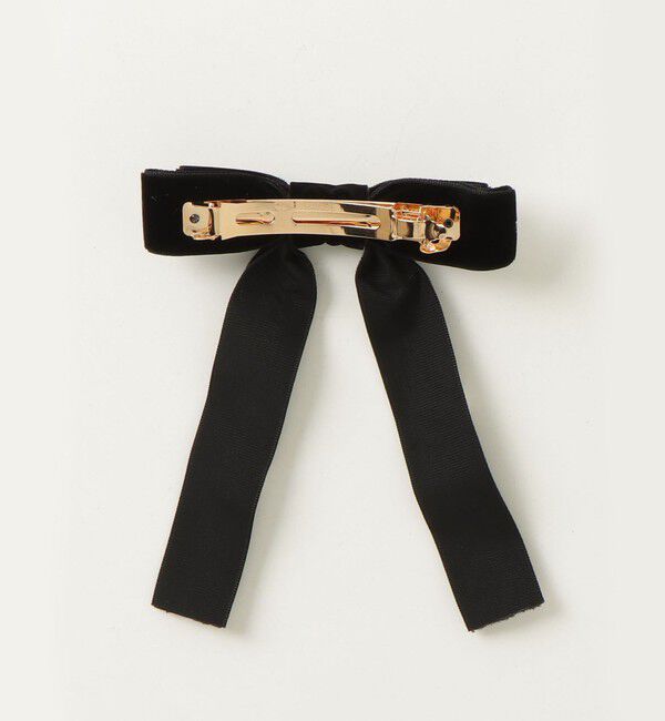 fredy emue「ベロアビジューリボンバレッタ」|ヘアバンド|