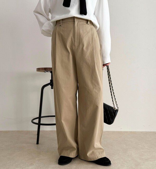 fredy emue「チノタックパンツ」|チノ|ベージュ