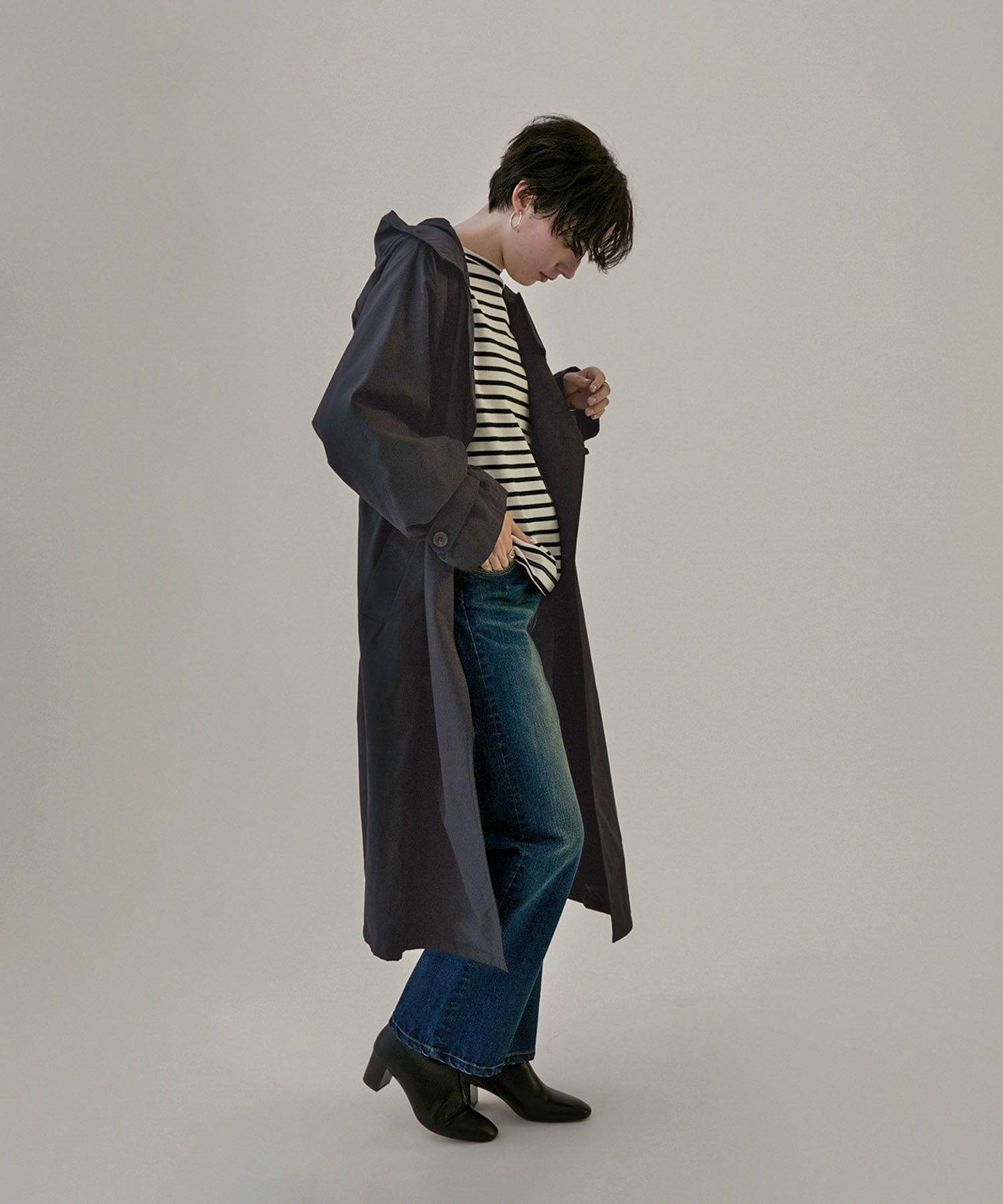 SALON adam et rope'「2WAYフード付きスタンドカラートレンチコート」|トレンチコート|