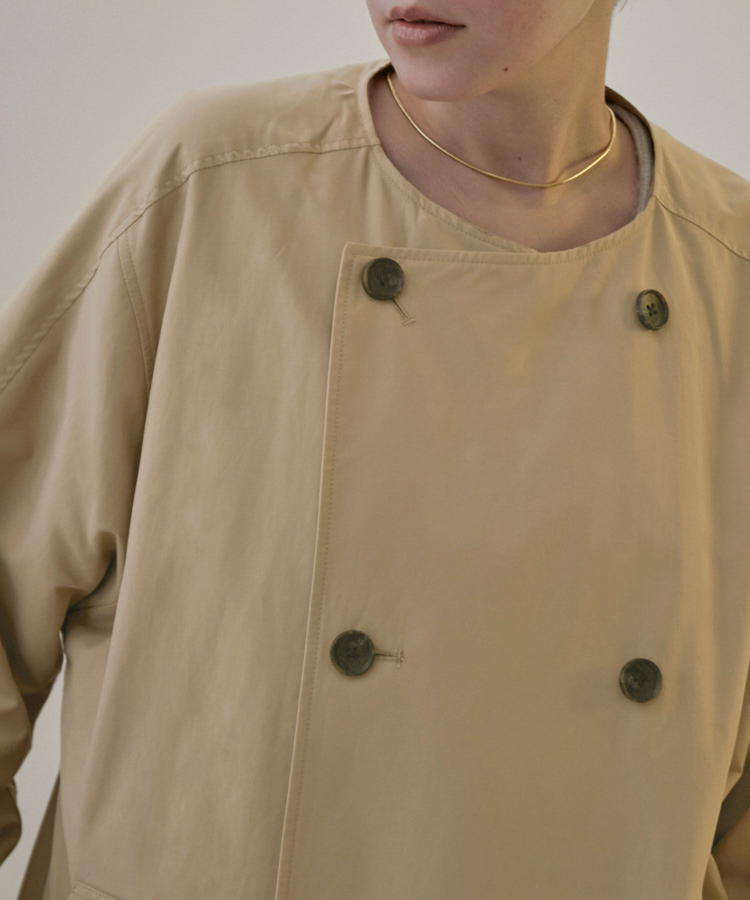 SALON adam et rope'「2WAYフード付きスタンドカラートレンチコート」|トレンチコート|