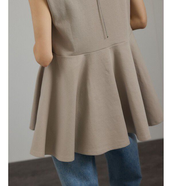 SALON adam et rope'「【WEB限定】ショルダータックペプラムプルオーバー」|Tシャツ・カットソー|